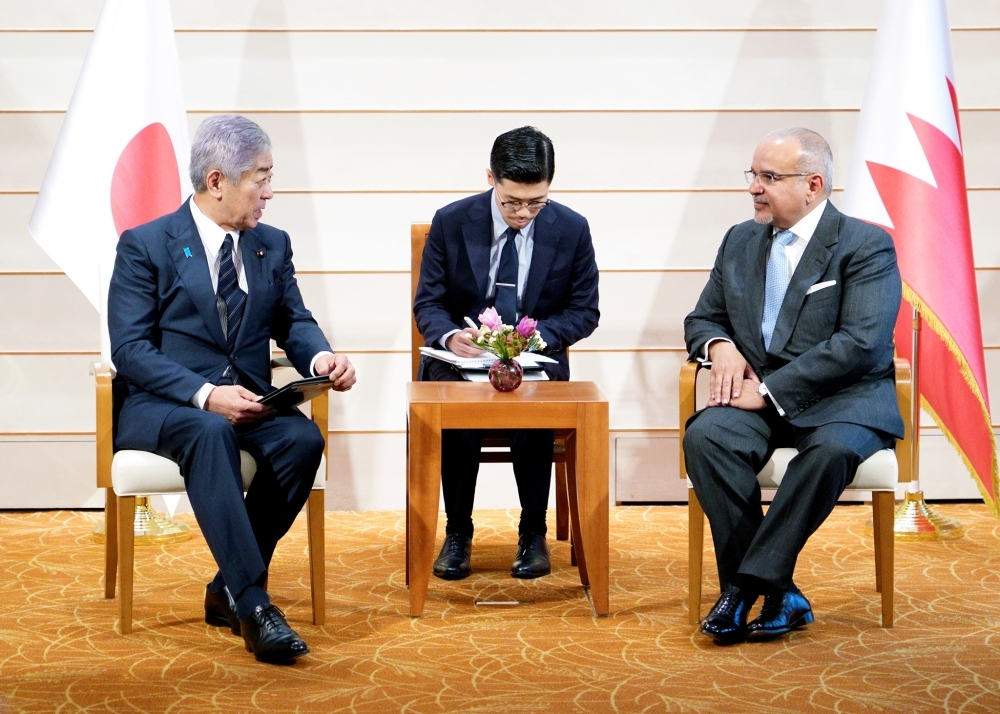 In their meeting in Tokyo on Friday, Iwaya and Prince Salman also exchanged views on the situation in the Middle East, including Gaza. (MOFA)