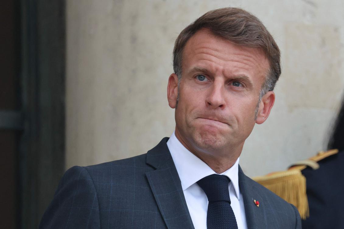 France’s President Emmanuel Macron reacts at The Elysee Presidential Palace in Paris on September 3, 2025. (File/AFP)
