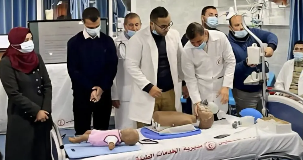 Four doctors are among the students arriving in the first cohort from Gaza to the UK. (Handout)