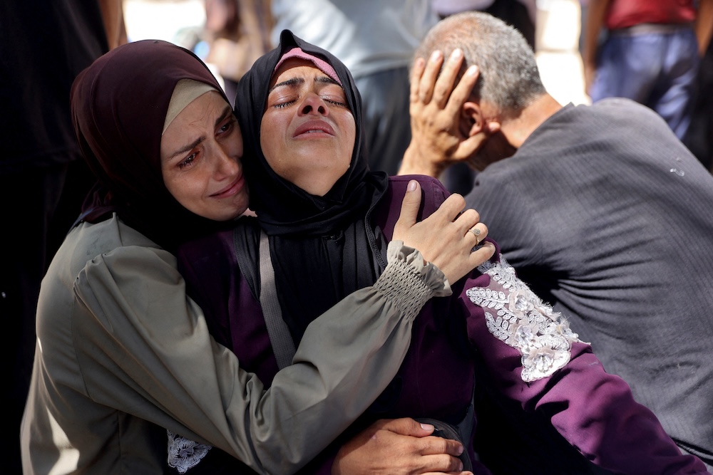 Israel’s war on Gaza has shortened women’s life expectancy by 30 years, according to said Jordan’s Queen Rania. (AFP)