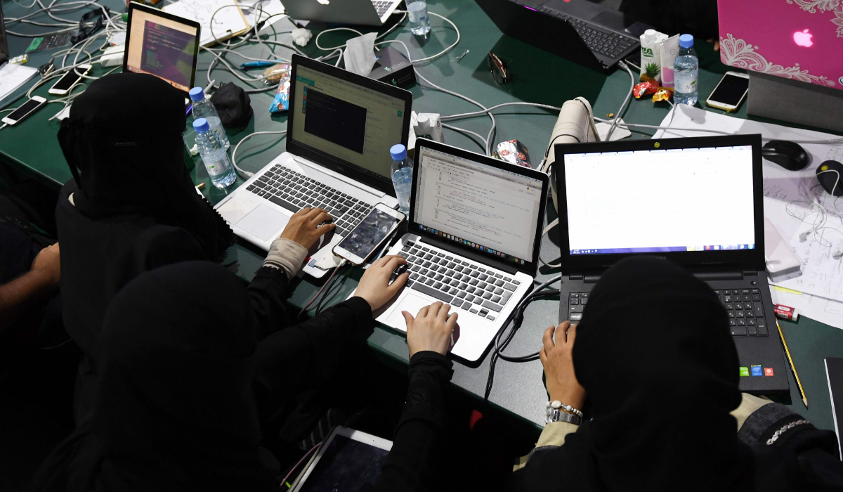 The hackathon is open to a wide range of national talent, targeting students from Saudi public and private universities from various technical disciplines. (AFP)