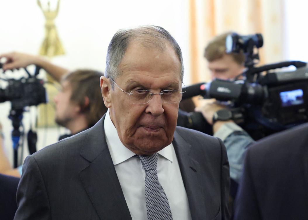 Russia's Foreign Minister Sergei Lavrov attends a signing ceremony of cooperation agreements between Nicaragua and Russian-controlled regions of Ukraine, in Moscow on September 22, 2025. (Photo by Evgenia Novozhenina / POOL / AFP)