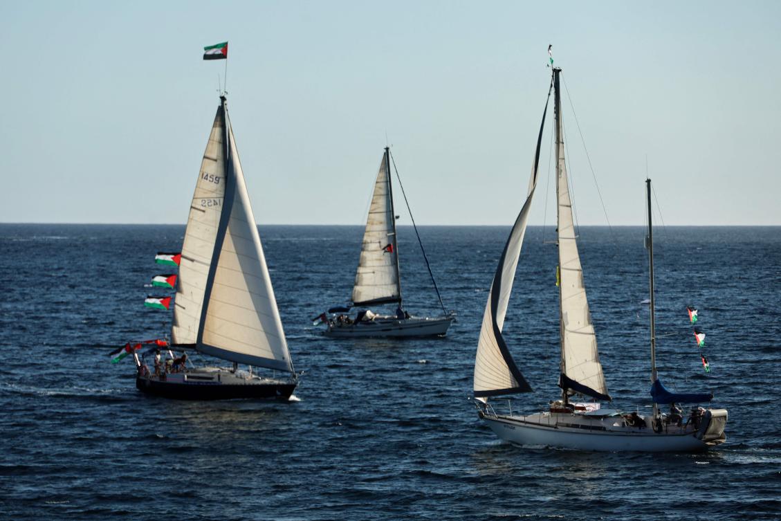 The UN High Commissioner for Human Rights on Sept. 24, 2025, called for an end to the “attacks” on the flotilla bound for the Gaza Strip, demanding an “independent” investigation. (AFP)