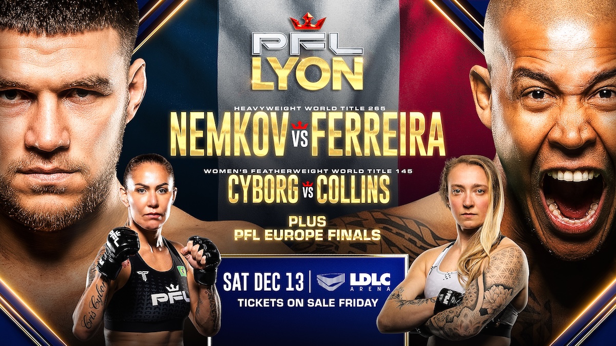 PFL Lyon will host to world title fights on Dec. 13. (PFL)