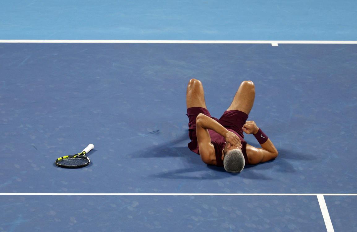 World number one Carlos Alcaraz shrugged off an ankle injury to beat Argentina’s Sebastian Baez 6-4, 6-2 on Thursday in a gritty start to his Japan Open campaign. (Reuters)