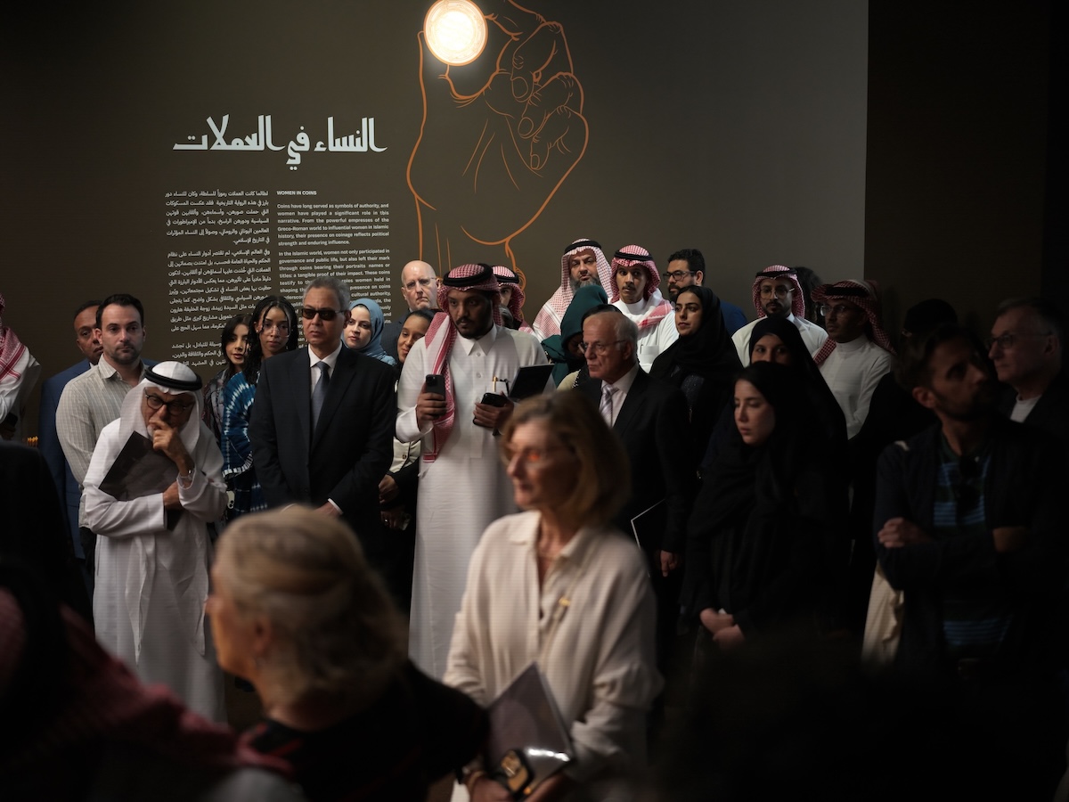 Guests at the opening of 'Minted Narratives' at the National Museum. (Supplied)