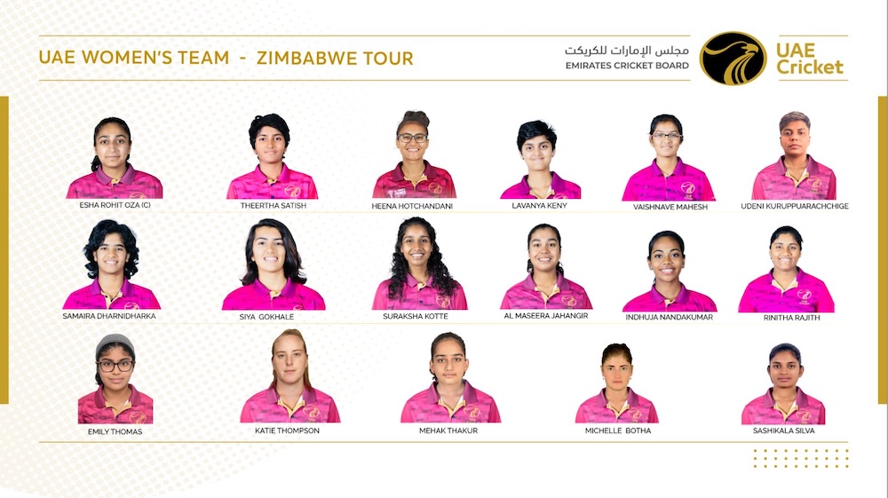 UAE women’s cricket team is making history with a tour of Zimbabwe. (Supplied)