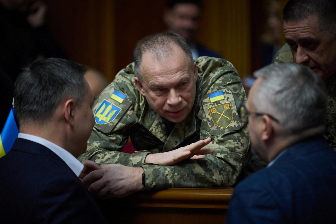 Gen. Oleksandr Syrskyi, Ukraine’s top military commander, says Russia is launching large numbers of small assault groups who use the cover of the terrain to penetrate the front line and then strike Ukrainian rear areas. (Ukrainian Presidential Press Service via Reuters)