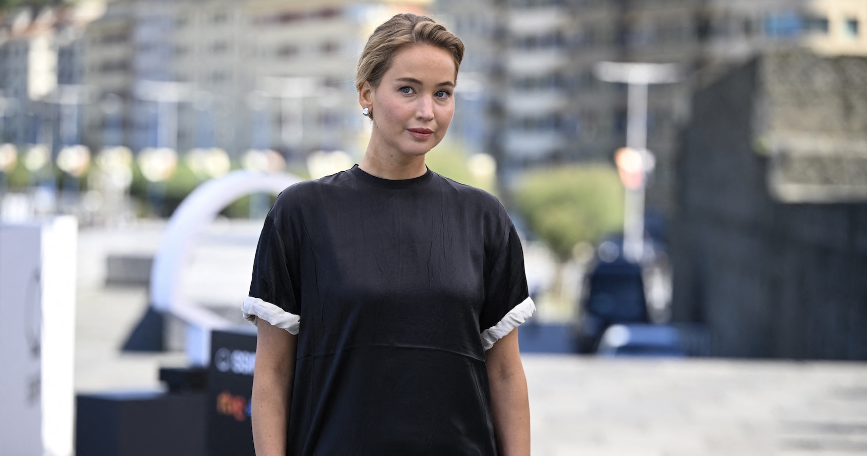 Jennifer Lawrence attended the San Sebastian Film Festival. (AFP)
