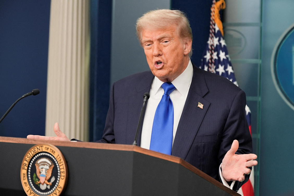 US President Donald Trump speaks to the media at the White House in Washington D.C. (File/Reuters)