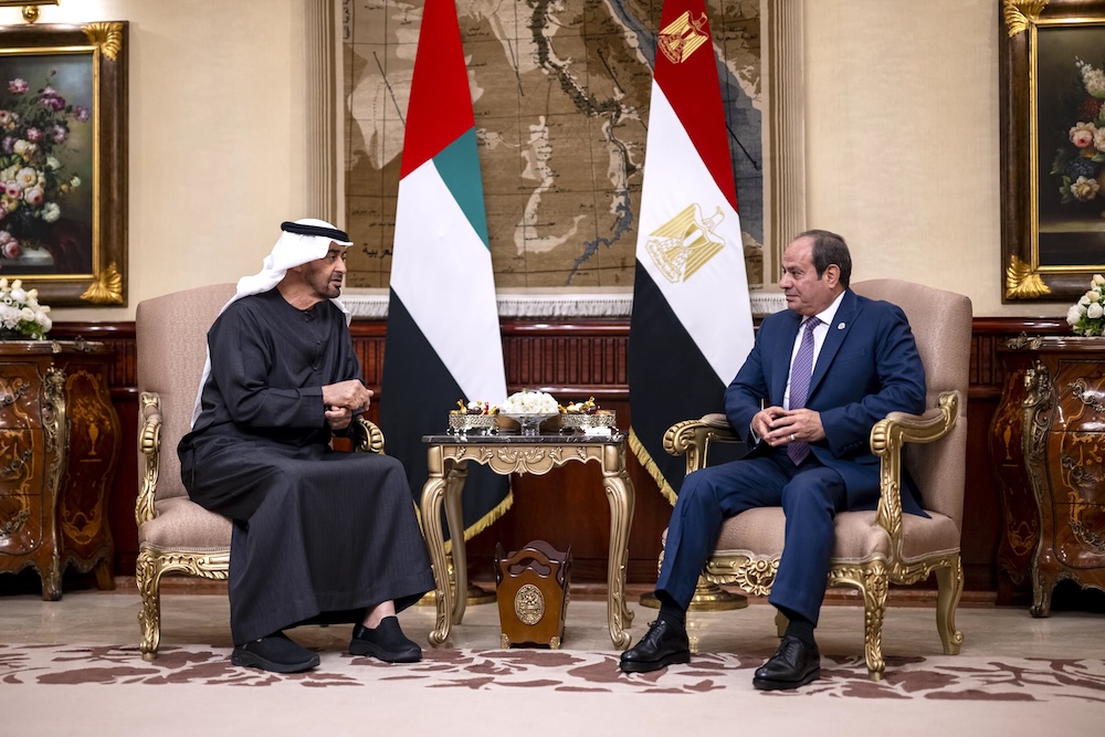 UAE president arrives in Egypt for visit
