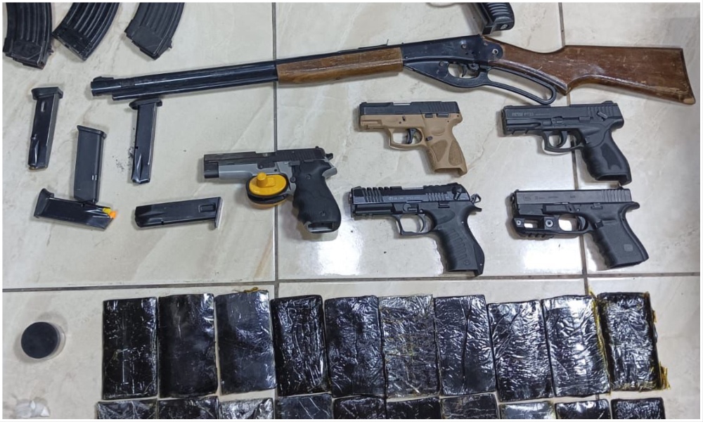 Authorities confiscated drugs and firearms during raids on various sites over the weekend. (Petra)