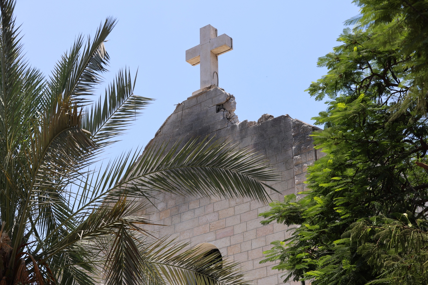 In addition to infringing on Christian property and heritage, churches have been desecrated (File/AFP)