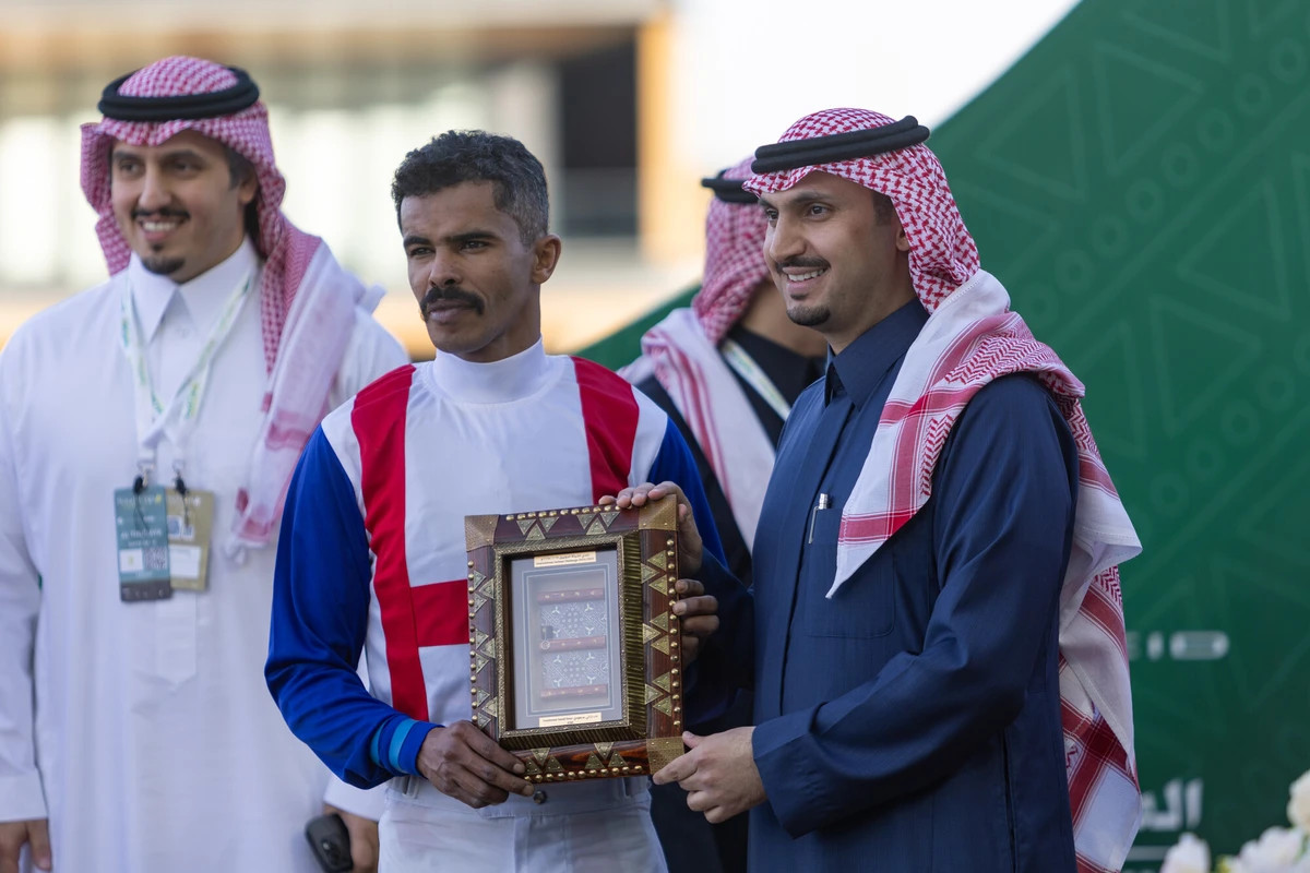 International Jockeys’ Challenge winner Muhammad Aldaham rides Ak'haal in the final and feature race on Saturday. (JCSA/Neville Hopwood)