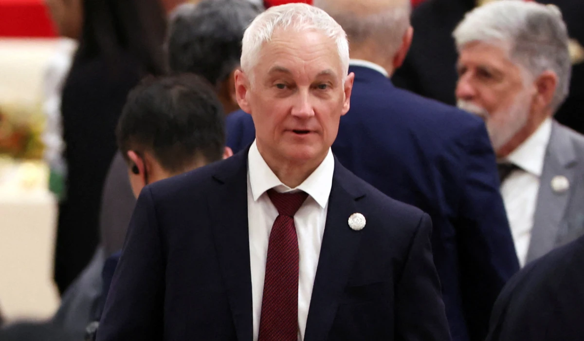 Russian Defence Minister Andrei Belousov arrives before a reception marking the 80th anniversary of the end of World War Two, at the Great Hall of the People in Beijing, China September 3, 2025. (REUTERS)