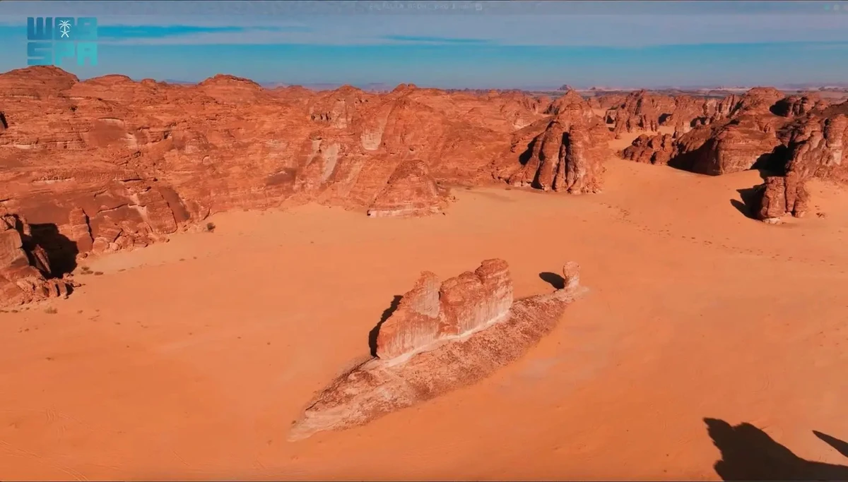 AlUla’s giant fish is just one of the unique rock formations that can be found in the ancient city and its surroundings. (SPA)