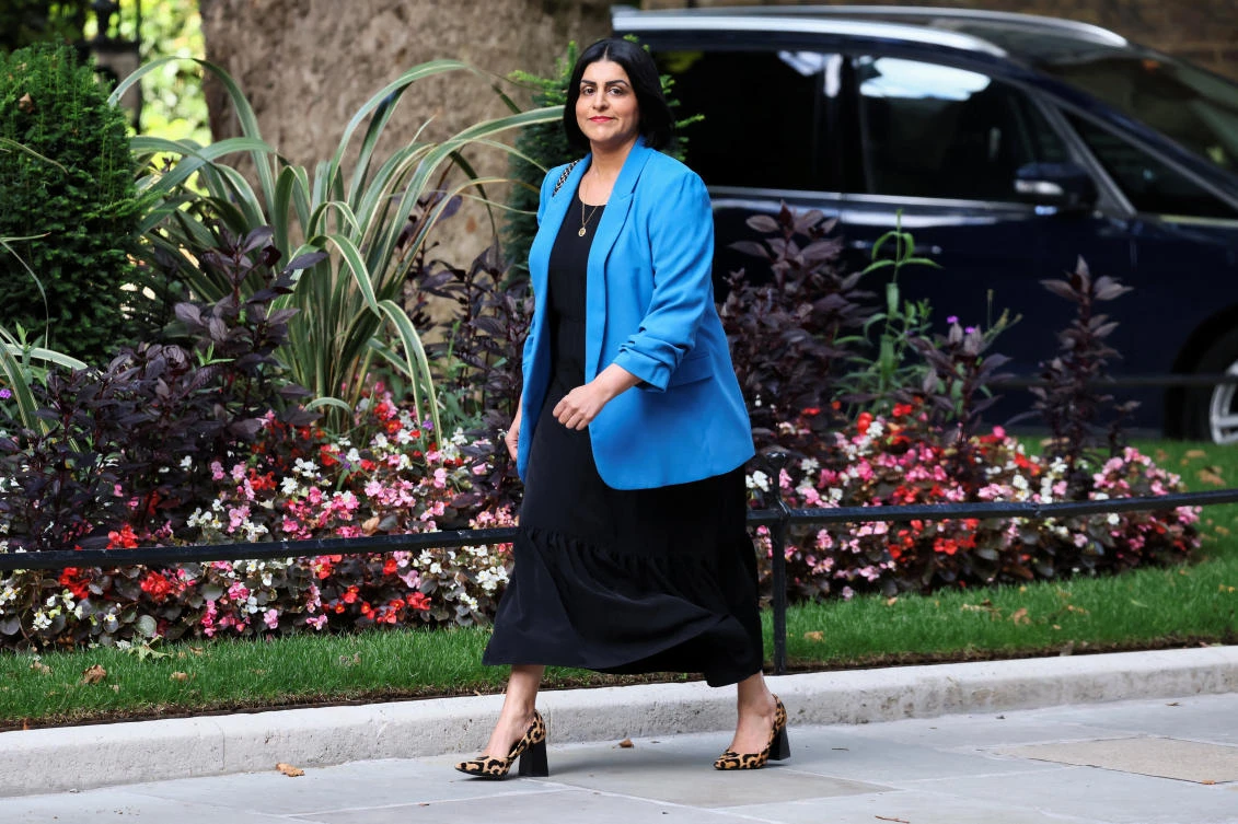MP Shabana Mahmood, who has been appointed to the role of Home Secretary, walks towards 10 Downing Street following the resignation of Deputy Prime Minister Angela Rayner in London, Britain, September 5, 2025. (Reuters)