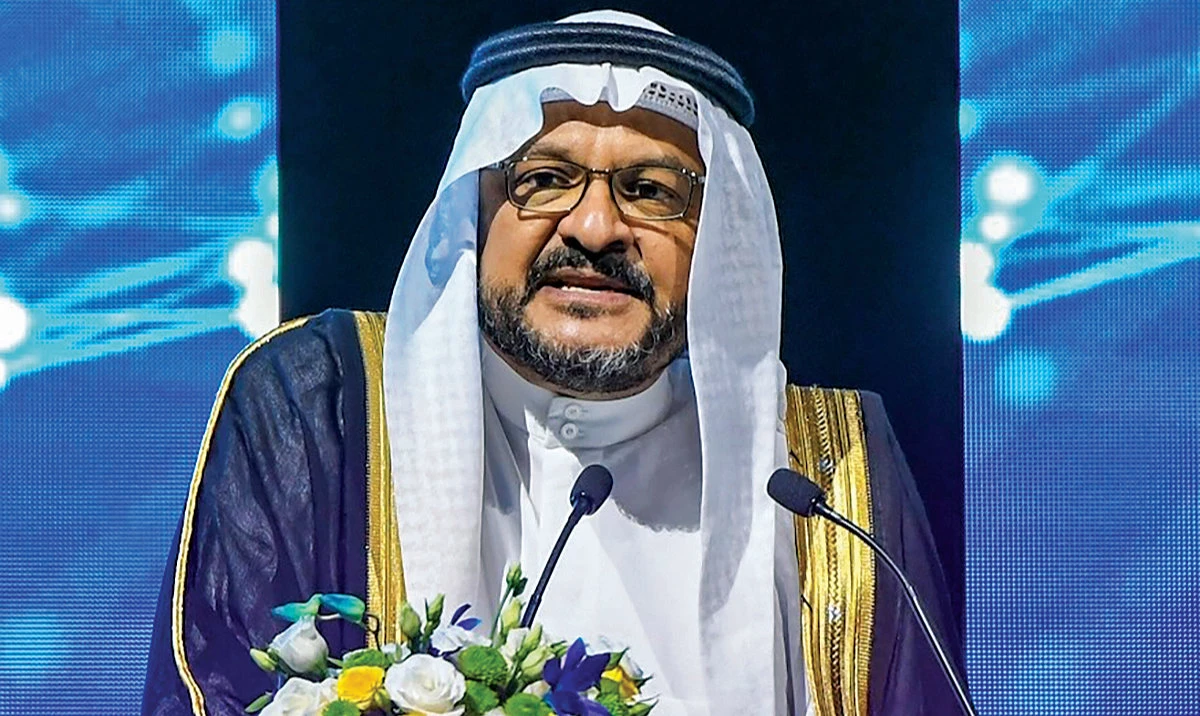 Aramco Executive Vice President of Technology and Innovation Ahmad O. Al-Khowaiter speaks at an event in Bahrain on Tuesday. (Supplied)