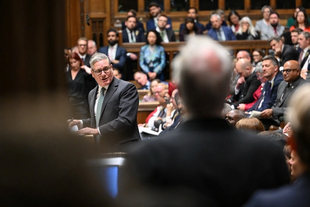 Britain's Prime Minister Keir Starmer speaks during the Prime Minister's Questions at the House of Commons in London, Britain, September 10, 2025. (House of Commons/Reuters))
