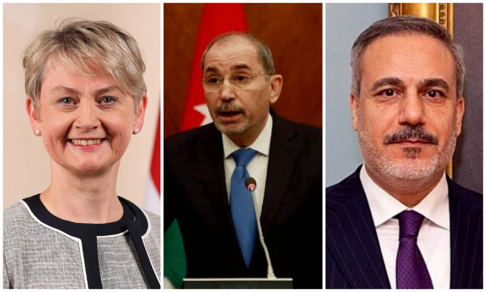 Jordan’s Minister of Foreign and Expatriate Affairs, Ayman Safadi, held separate calls on Saturday with British Foreign Secretary Yvette Cooper and Turkish Foreign Minister Hakan Fidan to discuss the ongoing crisis in Gaza, the situation in the occupied West Bank, and Israel’s recent attack on Qatar. (JNA/House of Commons)