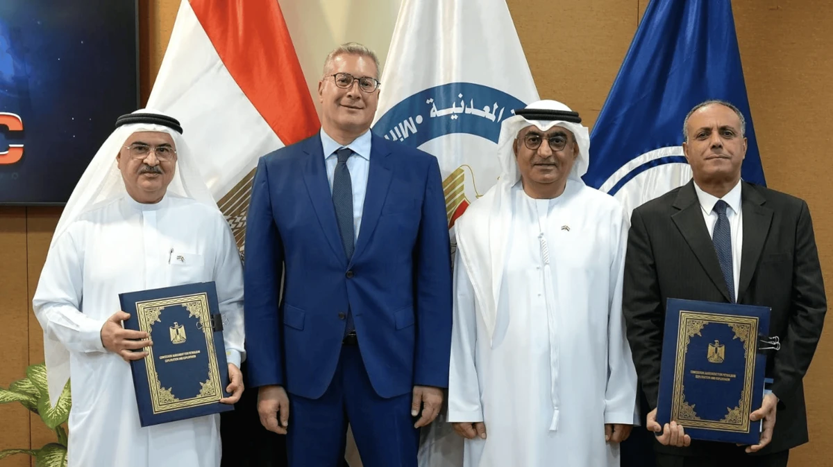 Karim Badawi, minister of petroleum and mineral resources, witnessed the signing of the agreements. Facebook/EgyptianCabinet