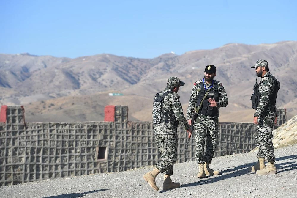 Above, Pakistani soldiers stand guard in one of the border areas between Pakistan and Afghanistan on Jan. 27, 2019. (AFP file photo)