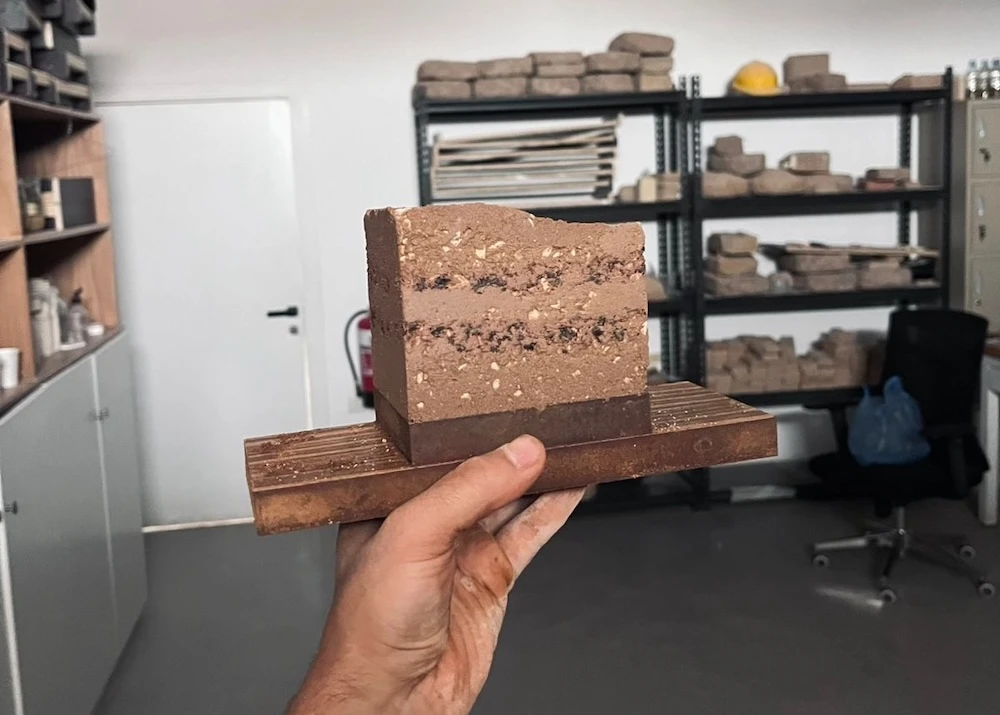 Hammad Alshammari said: This piece was designed as a souvenir within the projects of the Royal Institute for Traditional Arts. It is inspired by the rammed earth building style, locally known as Al-Madkook. (Supplied)