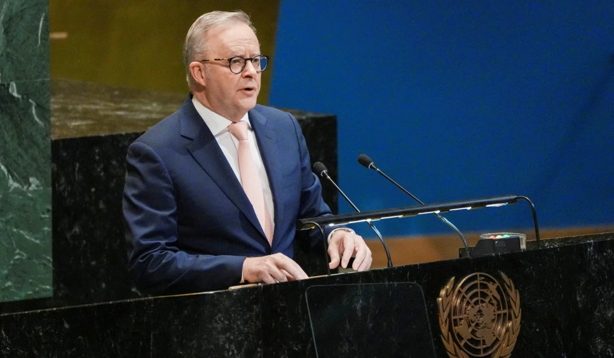 Australia PM cites killed aid worker in speech on Palestinian recognition