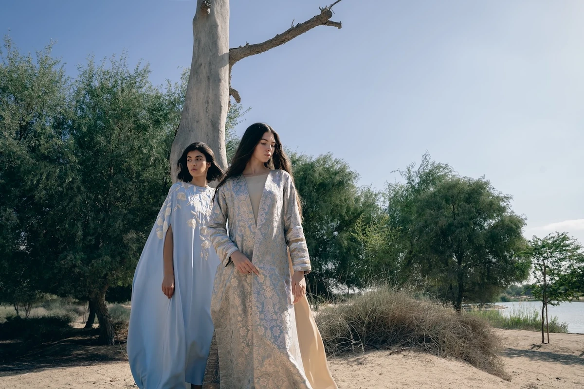 Two looks from Shatha Essa's latest womenswear collection. (Supplied)