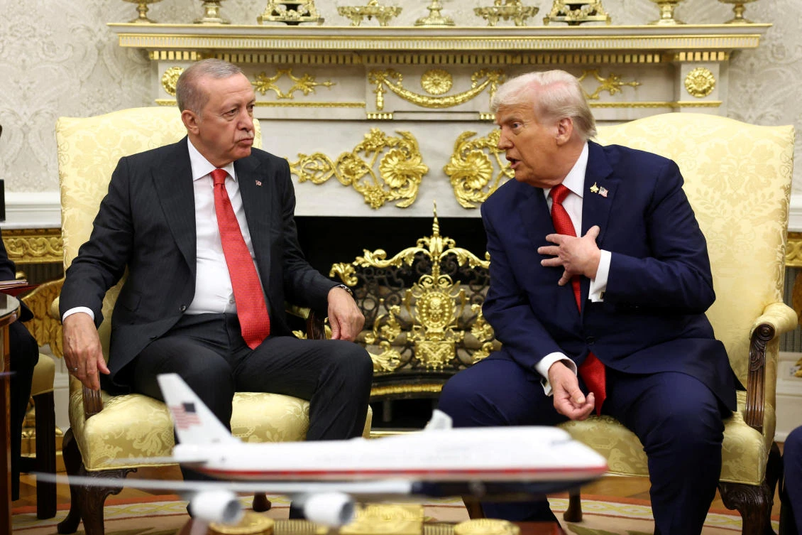 President Donald Trump and Recep Tayyip Erdogan met at the White House on Thursday. (Reuters)