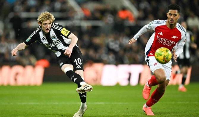 Arsenal will try to continue their strong defensive record on Sunday when they visit a Newcastle United side still struggling to score goals since the departure of Alexander Isak. (AFP/File)