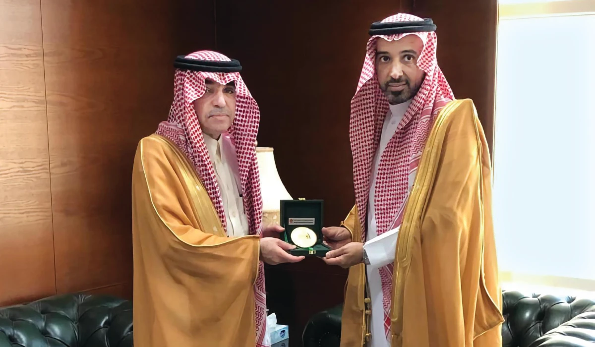Bandar bin Fahd Al-Fuhaid (L) Abdullah bin Suhail Al-Muhaidli in Riyadh. (Supplied)