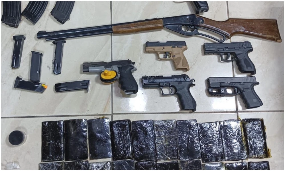 Authorities confiscated drugs and firearms during raids on various sites over the weekend. (Petra)