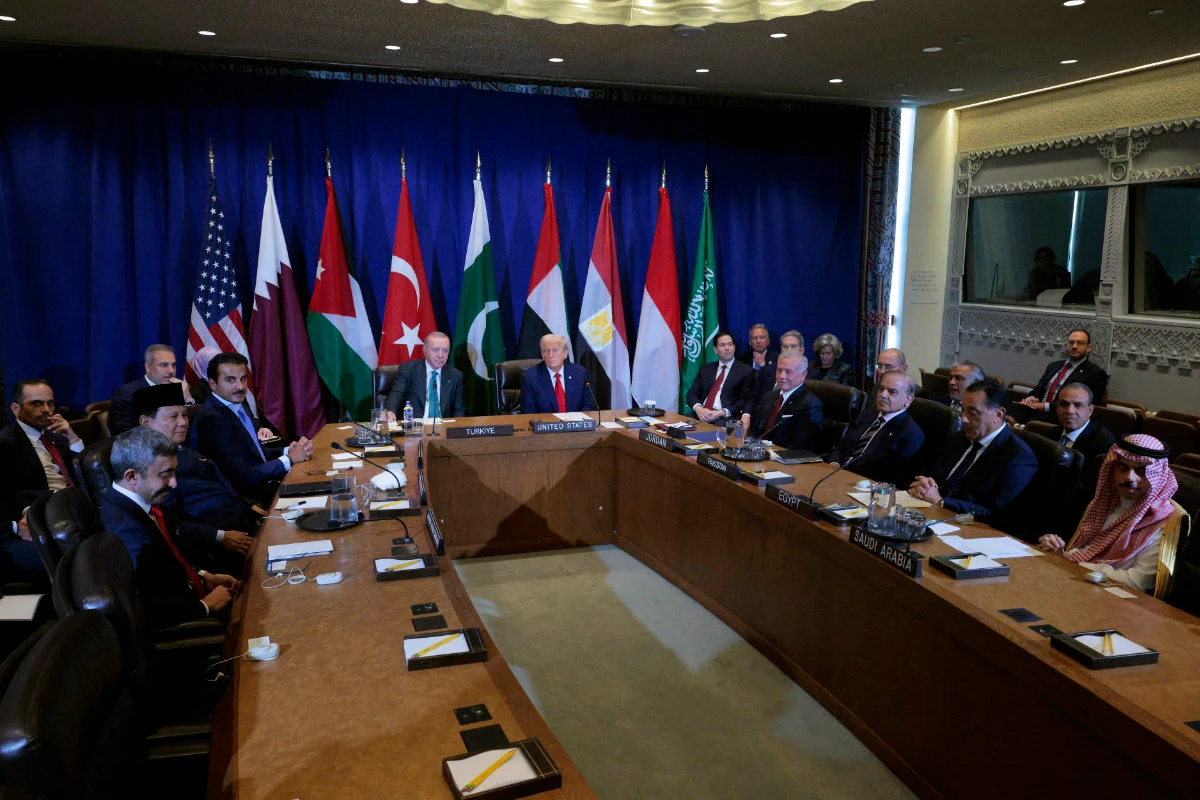 President Trump meeting with leaders from Muslim-majority countries on the sidelines of UNGA80 on Sept. 23, 2025. (AFP)