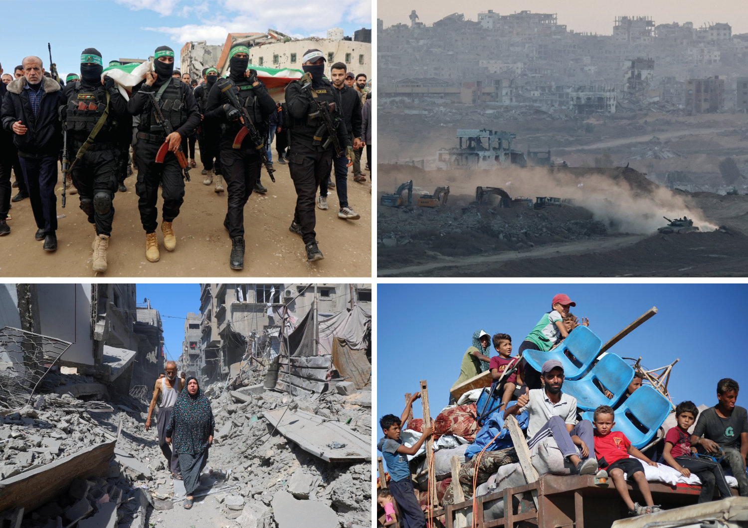 After two years of Israeli assault following a Hamas-led attack, a poll showed fewer expect Gaza to stay under Hamas control. (AFP file photos)