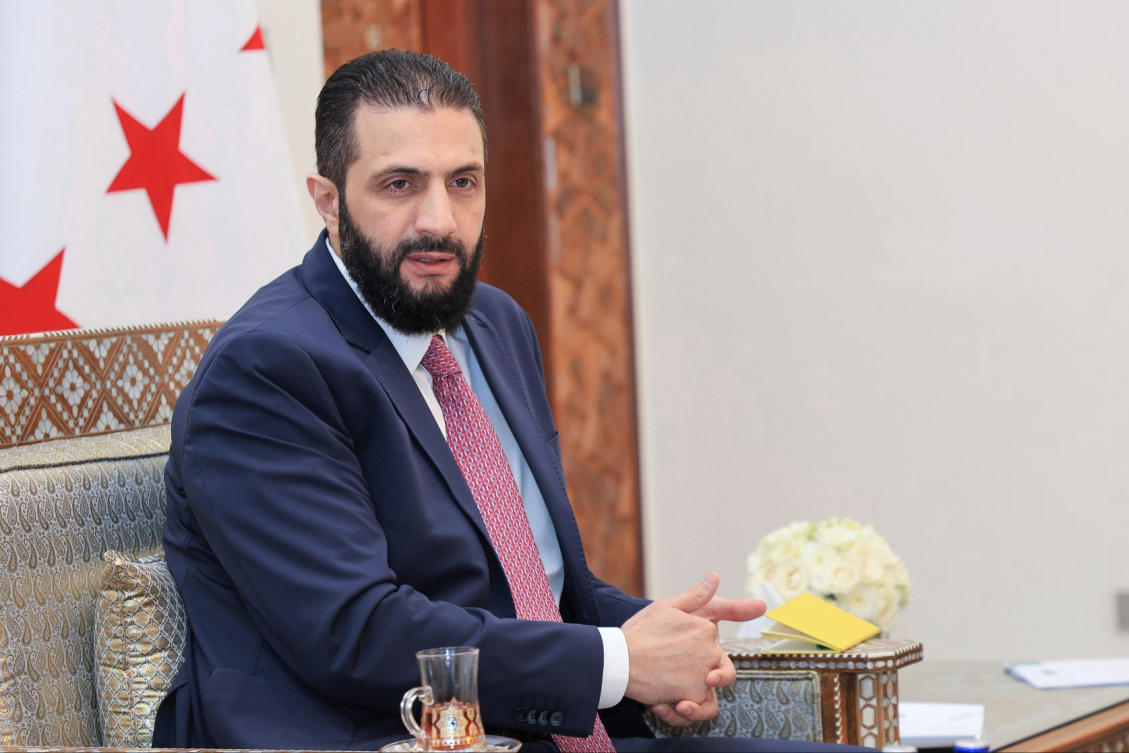 Syria’s interim President Ahmad Al-Sharaa will appoint one third of the People’s Assembly seats. (SANA via AP)