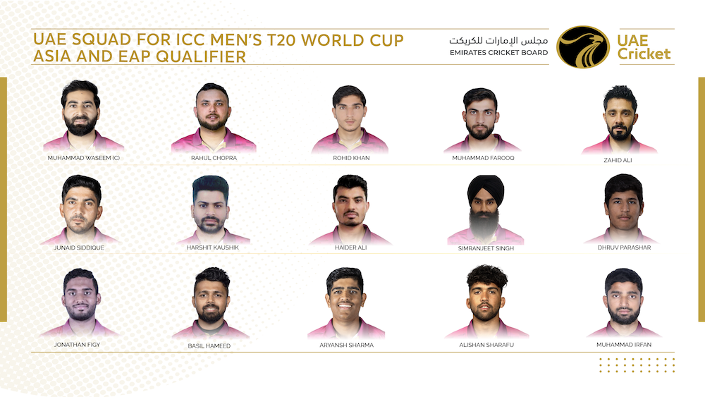 The UAE will compete in the ICC Men’s T20 World Cup Asia and East Asia Pacific Qualifier next month. (Supplied)