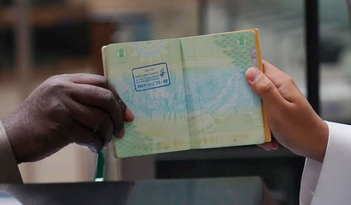 The stamp will be available to travelers arriving in the Kingdom through King Khalid International Airport in Riyadh, King Fahd International Airport in Dammam, King Abdulaziz International Airport in Jeddah, and the land border crossings in the Eastern Province during the exhibition period. (SPA)