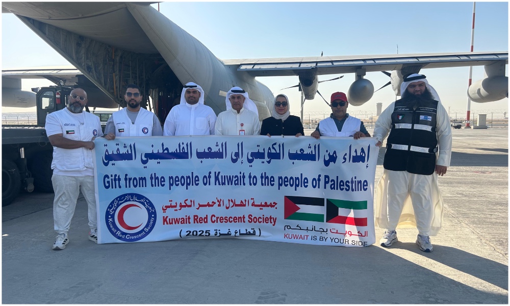 KRCS organized the aid delivery to Gaza in cooperation with the Kuwaiti ministries. (KUNA)