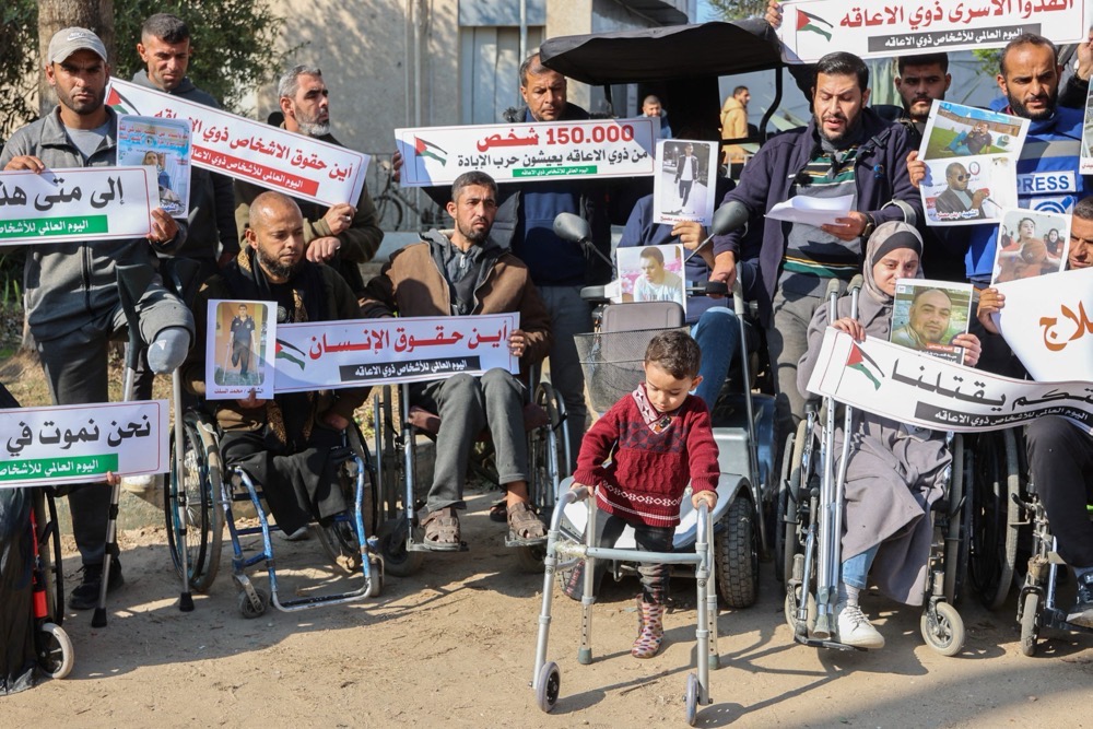 People with disabilities are among the most at risk amid the conflict. (AFP)