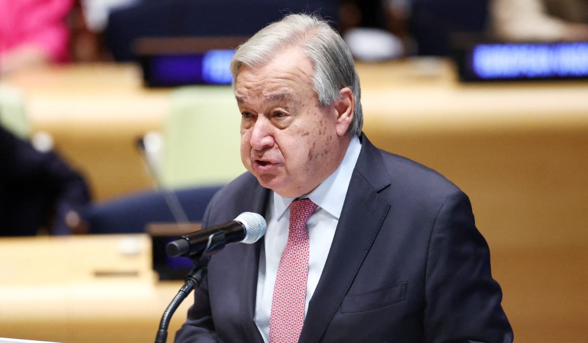 UN Secretary General Antonio Guterres speaks at the UN headquarters in New York City on September 24, 2025. (AFP)