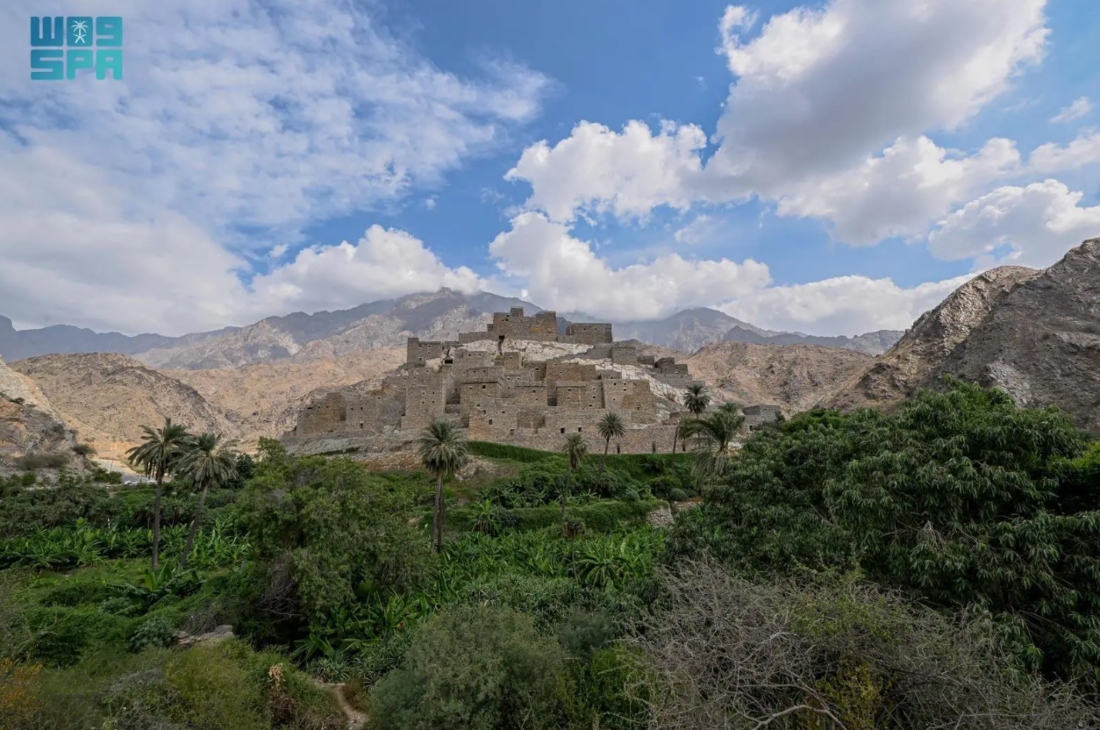 The architectural style of Al-Baha is inspired by the mountainous features of the region. (SPA)