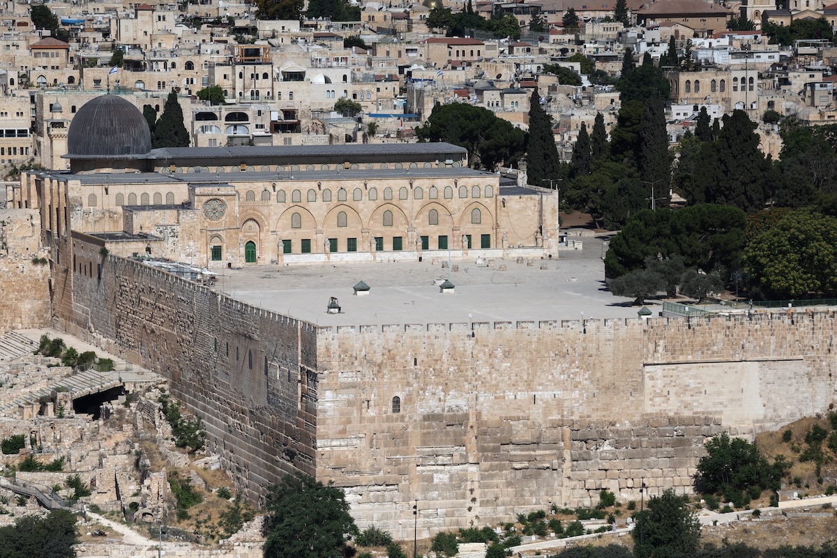 This picture shows the empty al-Aqsa mosque compound in Jerusalem's Old City, on June 13, 2025. (FILE/AFP)