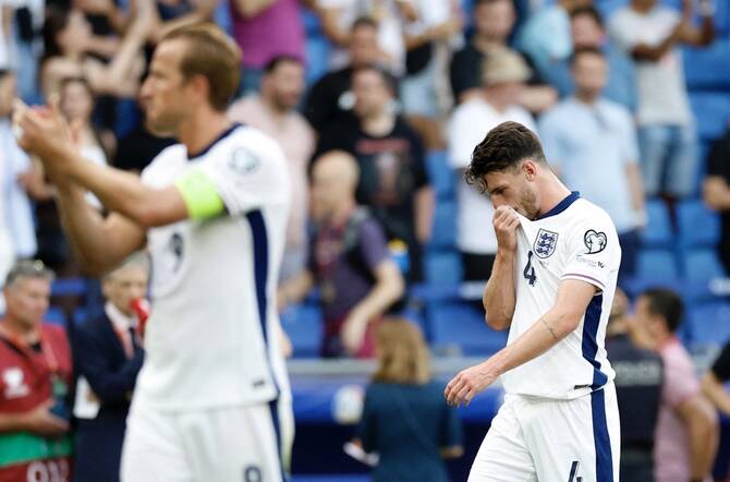 England captain Harry Kane could miss Thursday's friendly against Wales after the Bayern Munich striker was unable to train on Wednesday. (Reuters/File)