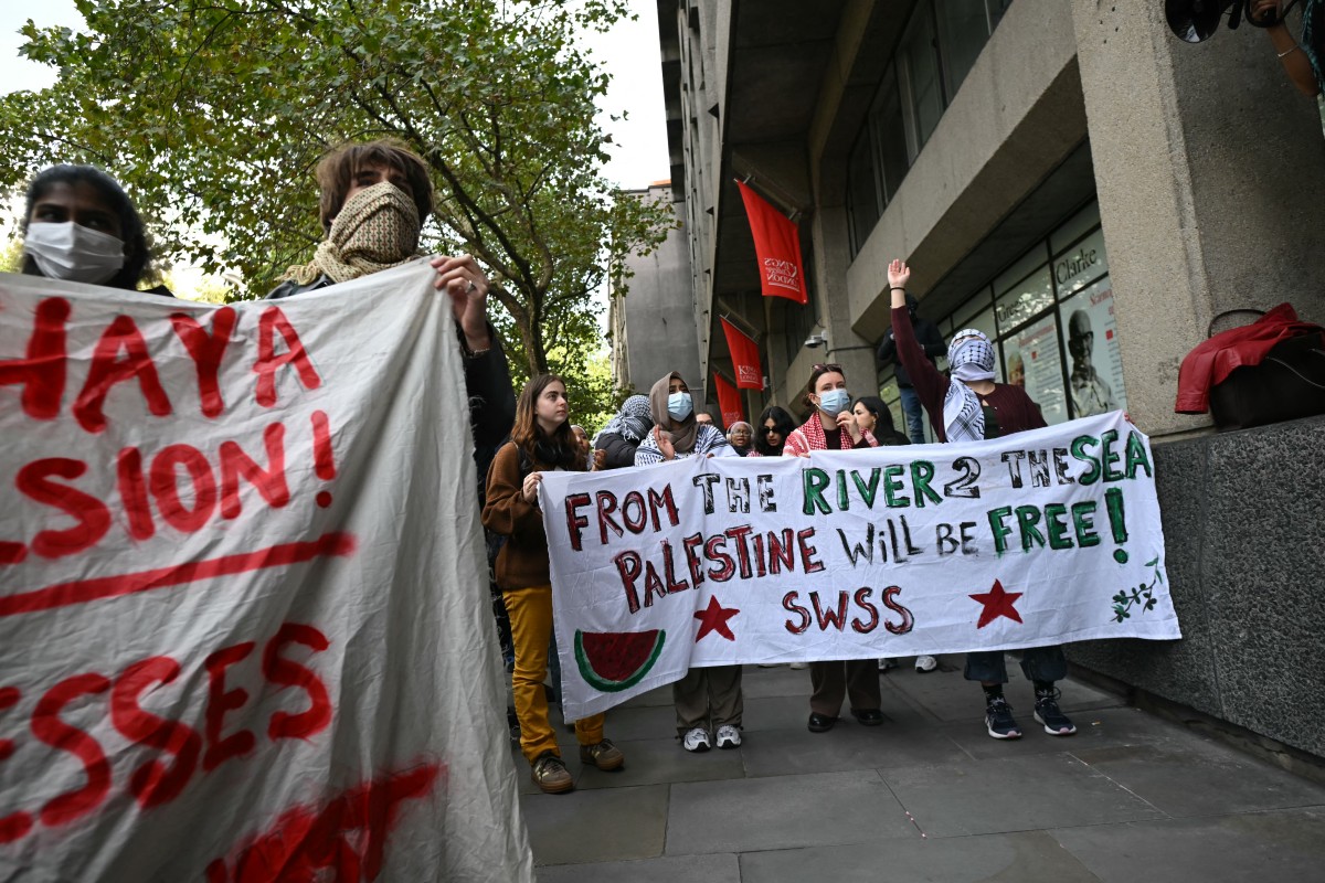 Among the chants that could come under scrutiny are “from the river to the sea, Palestine will be free” and “globalise the intifada,” both of which have been interpreted by some as calls to kill Jewish people. (AFP/File Photo)