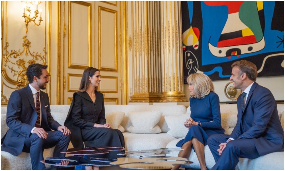 Macron, Jordanian crown prince discuss partnerships in Paris