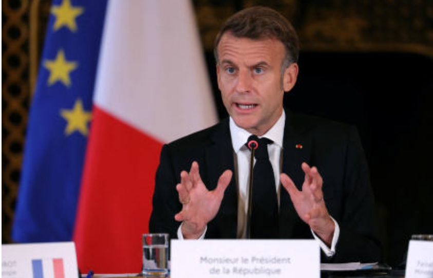 France’s President Emmanuel Macron speaks during a ministerial meeting on the implementation of the Middle East peace plan at the Quai d’Orsay, in Paris, Oct. 9, 2025. (Reuters)