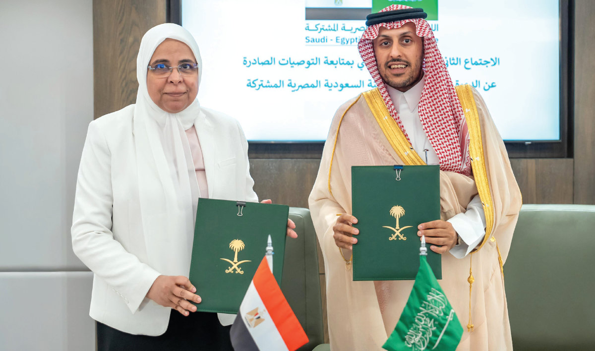 Representatives of the Saudi-Egyptian joint committee assessed the progress of about 38 initiatives in various fields. (SPA)
