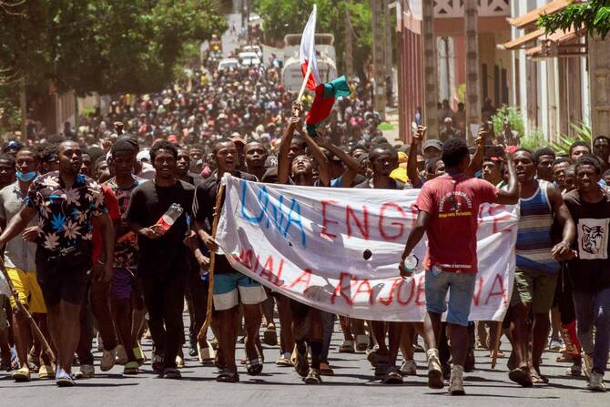 The United Nations' rights chief on Friday called on Madagascan authorities to "desist from unnecessary force" against protesters, a day after several people were injured in clashes with police during protests in the capital Antananarivo. (AFP/File)
