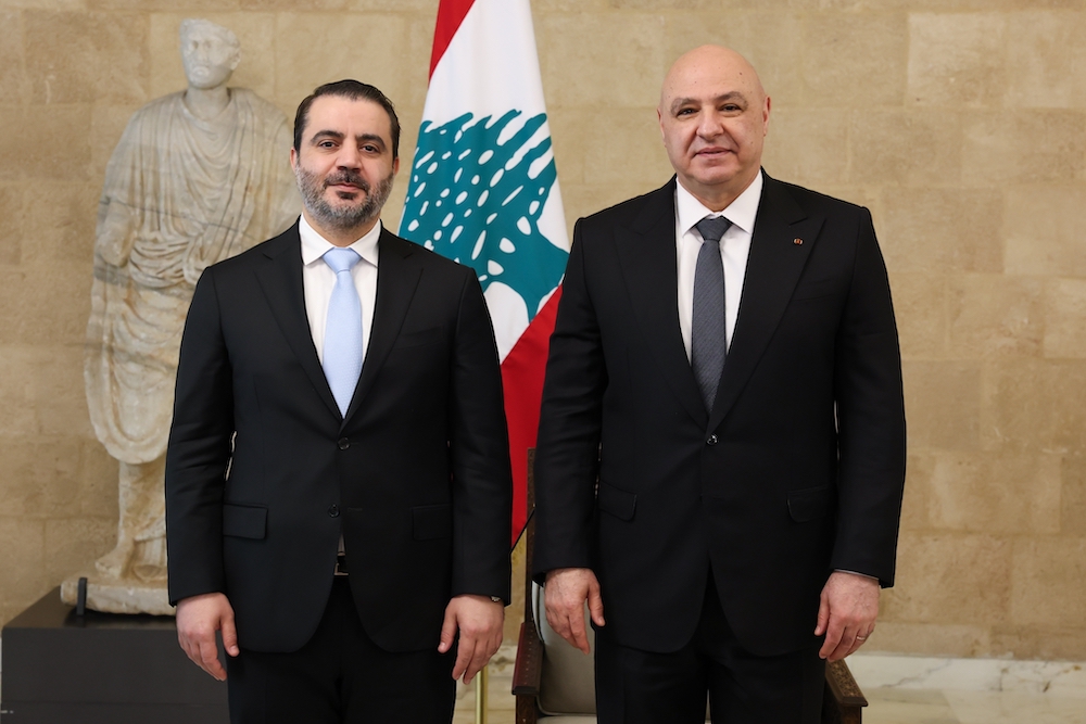 Lebanese President Joseph Aoun on Friday told Syrian Foreign Minister Asaad Hassan Al-Shaibani that Lebanon was awaiting the appointment of a new Syrian ambassador to Beirut to facilitate bilateral relations through official diplomatic channels. (Supplied)